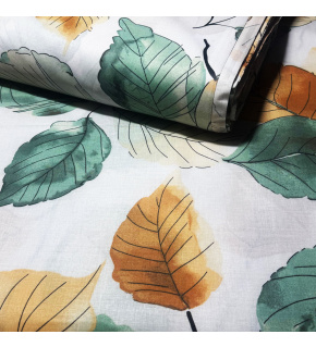 Bavlněná látka 100% bavlny, 125 g/m², šíře 160 cm, kytičky na bílém