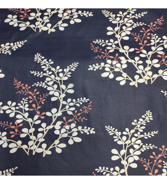 Dekorační dětská bavlněná látka vzor kytičky na granátovém