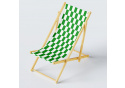 Tkanina zewnętrzna na leżaki i hamaki ogrodowe, kolor Biało-Zielony Szachownica, 5x10 cm