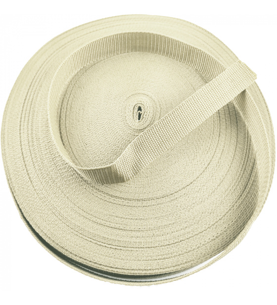 Polypropylénový popruh 30  mm ecru (balení 50 m)