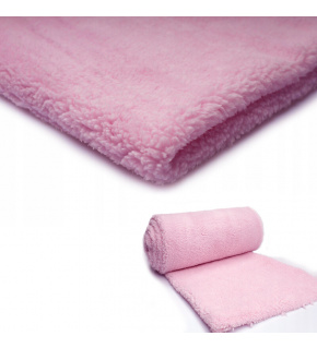 Minky Beránek, 220 g/m², šíře 160 cm, metráž, světle růžový Minky Beránek, 220 g/m², šíře 160 cm, metráž, světle růžový