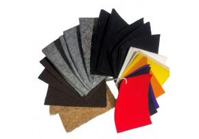 Vzorník látek, filc Technický 3-10 mm 500-1200 gr/m2, 10x15 cm