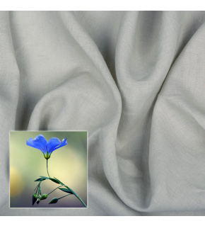 Přírodní lněná látka Oskar, Sv. Šedá, 265 gr