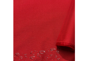 Vodoodpudivá látka Imitace lnu, 220 g/m², šíře 160 cm, červená