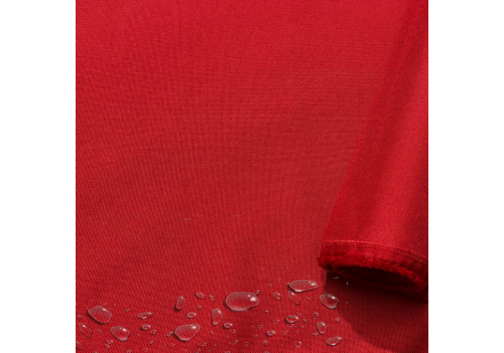 Nepromokavá látka Imitace lnu-11, Červená