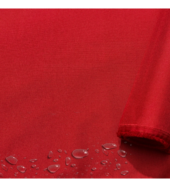 Nepromokavá látka Imitace lnu-11, Červená