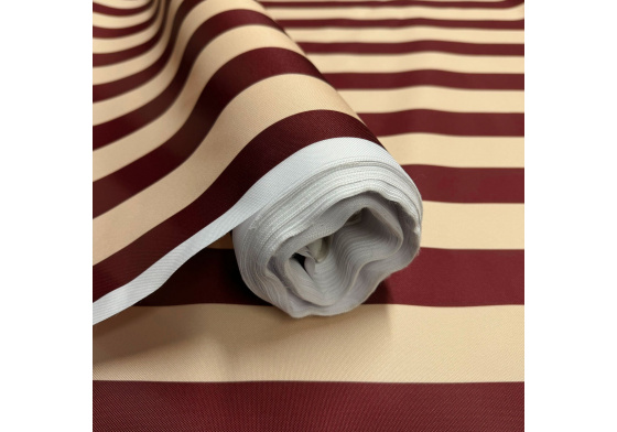 Venkovní látka na zahradní lehátka a houpací sítě, Béžovo-Bordová, 5 cm
