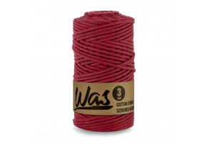 Bavlněná šňůra 3mm, 100m, BORDO