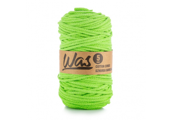 Bavlněná šňůra 5mm, 100m, světle zelená 200