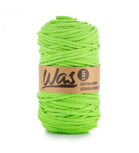 Bavlněná šňůra 5mm, 100m, světle zelená 200