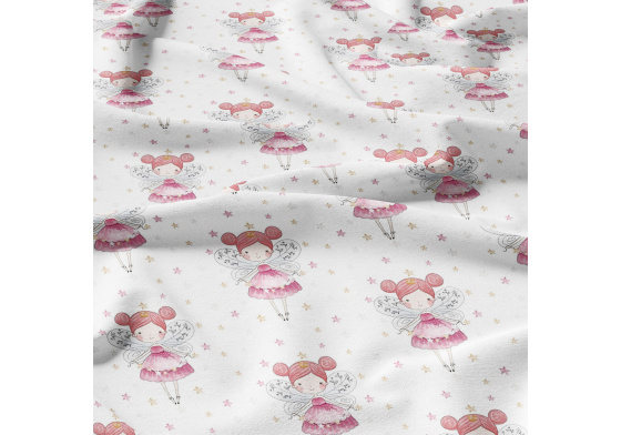 Bavlněná látka, metráž. Malenka na Bílém 90 cm