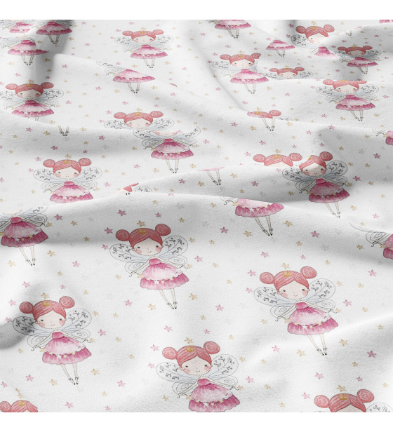 Bavlněná látka, metráž. Malenka na Bílém 90 cm