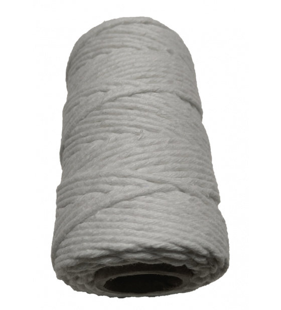 Šňůra pletená bavlněná barva bílá 40 m