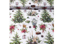Vánoční bavlněná látka, metráž, šíře 160 cm, Vánoční strom