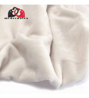 Látka minky jednobarevné, 220 g/m², šíře 160 cm, ecru