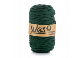 Bavlněná šňůra 5mm, 100m, barva tm. zelená 260