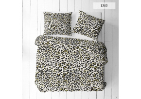 Jednobarevná bavlněná látka, 125 g/m², šíře 160 cm, leopard šedý a hnědý