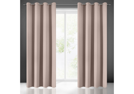 Zatemňovací Závěs s průchodkami STARO-RŮŽOVÁ 135X250 cm