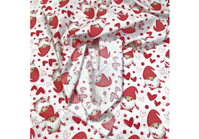 Vánoční bavlněná látka, metráž, šíře 160 cm, Mikuláše Červení na Bílém
