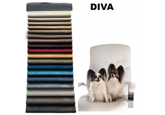 Vzorník Ekokůže Diva, potahová látka vodoodpudivá, 17x20 cm