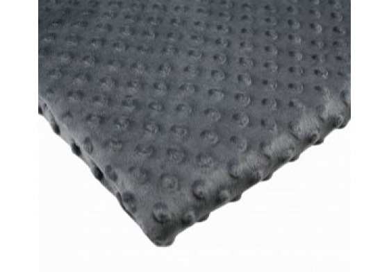 Látky Minky 300 Puntík, barva Grafit