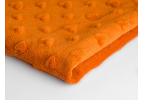 Látka Mínky Srdička, barva Pomerančová 26