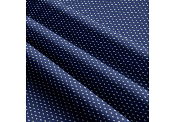 Dětské bavlněné látky, metráž. Puntík 3 mm, Bílý na Granátovém