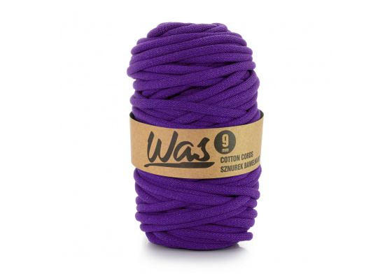 Bavlněná šňůra 9mm, 50m, fialová 140