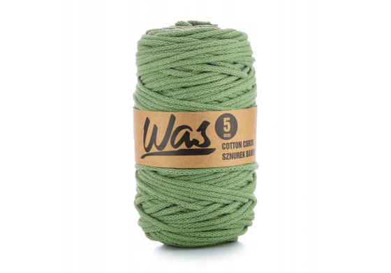 Bavlněná šňůra 5mm, 100m, pistácie 240