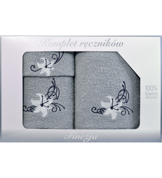 Sada froté ručníků 3 ks, barva Šedá