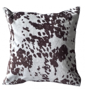 Povlak na polštářek mikroplyš varianta kravička Hnědá 40x40cm