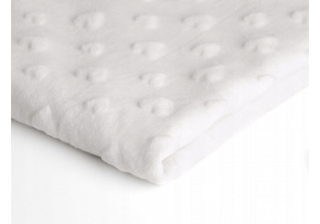 Látka Mínky Srdička, barva Bílá 01