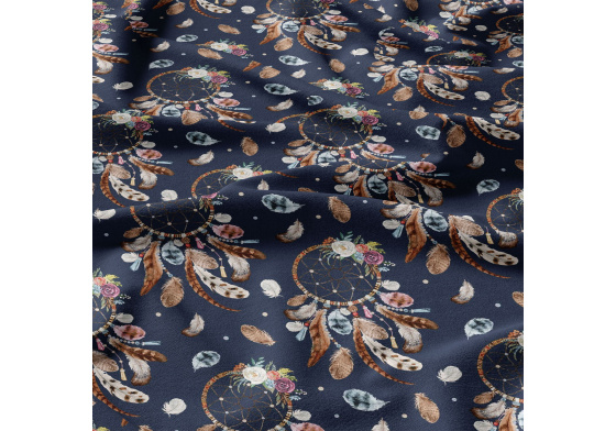 Dětská bavlněná látka metráž Lovec snů na Modrém