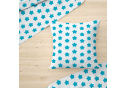 Dětská bavlněná látka Perníky Tyrkysové na Bílém