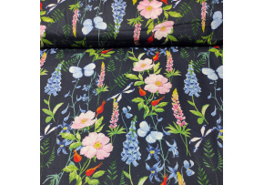 Bavlněná látka Pole na Granátovém