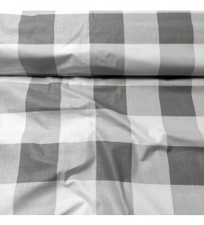 Dětské bavlněné látky, metráž. Kostka 8 cm, Šedá