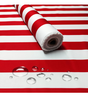 Voděodolná látka Premium, 190 g/m², šíře 160 cm, proužky červené