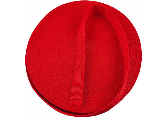 Polypropylénový popruh 25 mm červený (balení 50 m)