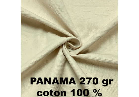 Panama předpraná bavlněná látka 270 gr/m2, Natural