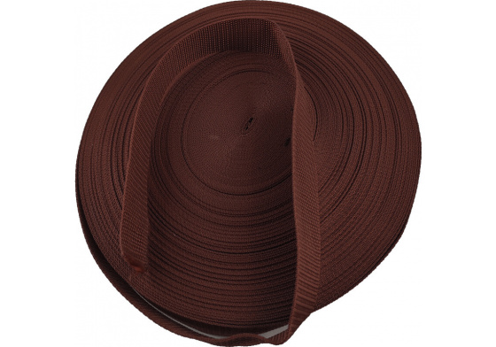 Polypropylénový popruh 25 mm hnědý (balení 50 m)