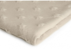 Látky mikroplyš Mínky Hvězdy, barva Ecru 02