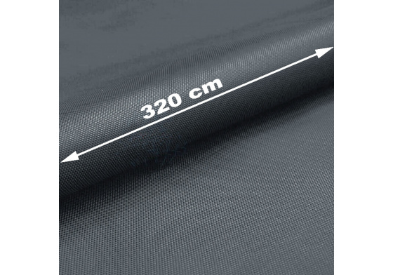Nepromokavá látka Oxford WR Teflon, šíře 320 cm, Grafitová