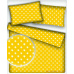 Bavlněné látky vzor 181 Hvězdy bílé žluté plátno     