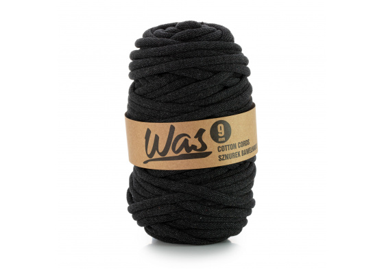 Bavlněná šňůra 9mm, 50m, antracitová 360