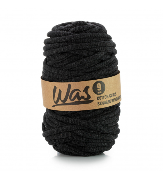 Bavlněná šňůra 9mm, 50m, antracitová 360