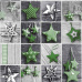 Vánoční bavlněná dekorační látka, metráž 160 cm, vzor 47 barva zelená