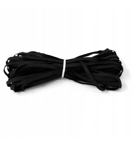 Plochá guma černá 5 mm, metráž