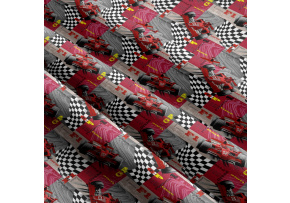 Dětská bavlněná látka metráž Formule F1 sport