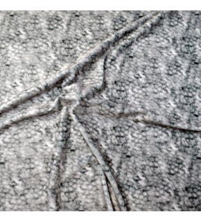 Látka minky vzorované, 380 g/m², šíře 160 cm, metráž, Kočka Šedá