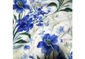 Bavlněná látka Kytičky na Bílém